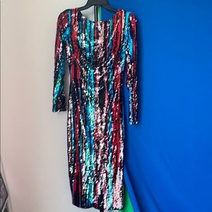 Multicolored sequin dress